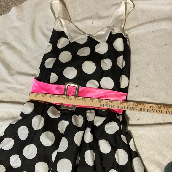 Art Stone polka dot 50’s style pinup dance tap swing costume medium black pink - Picture 10 of 11